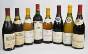 Eight bottles of vintage old world wine to include Louis Latour Saint-Veran 2000, Latour Givry
