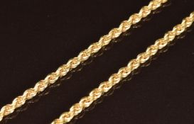 A 9ct gold rope twist necklace, 16.9g, 48cm