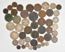 Georgian and Victorian coinage including approximately 120g pre 1920 silver