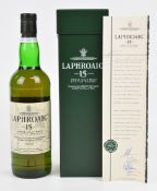 Laphroaig 15 year old Single Islay Malt Scotch Whisky, limited edition HRH The Prince of Wales