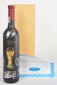 2006 FIFA World Cup Dornfelder Pfalz red wine signed by nine of the England football team