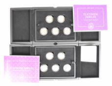 Two limited edition commemorative five 50p coin sets comprising King Charles III Coronation and