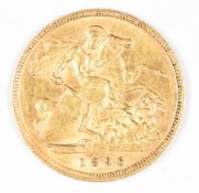 1896 Queen Victoria gold half sovereign