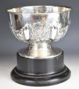 Australian gold mining and Irish farming interest Edward VII hallmarked silver punch bowl with
