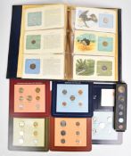 Bird coins of the world, album, each with information about the coin, together with six sheets of