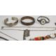 A collection of jewellery including two silver bangles, curb link bracelet with heart padlock clasp, - Image 2 of 8