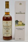 The Macallan 10 Years Old Single Highland Malt Scotch Whisky, 40% vol, 70cl, in original