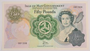 Isle of Man 1983 £50 banknote signed W. Dawson