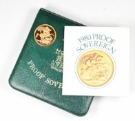 1980 Elizabeth II proof gold full sovereign