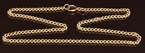 A 9ct gold curb link chain, 18.8g, 52cm