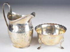 Georgian hallmarked silver cream jug, London 1801, maker's mark rubbed, possibly Peter, Ann and