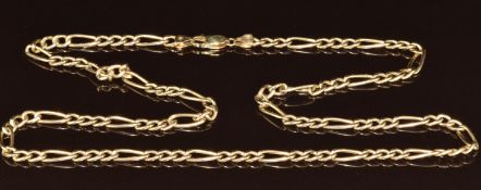 A 9ct gold curb link necklace, 11.2g, 58cm