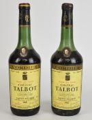 Two bottles of Chateau Talbot Saint-Julien Grand Cru Classé 1968, 73cl. PLEASE NOTE ALL ALCOHOL &
