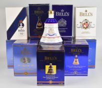 Thirteen Bell's Old Scotch Whisky Royal celebration decanters, 40% vol, 70cl, the majority in