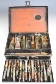 George Rowney, 51 Strathbone Place 19th or early 20thC artist's travelling box with wooden pallet to