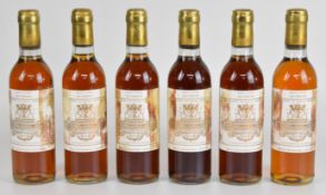 Six bottles of Chateau Filhot Sauternes 1983, 37.5cl. PLEASE NOTE ALL ALCOHOL & TOBACCO ITEMS ARE