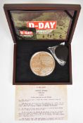 2024 D-Day 80th Anniversary limited edition 1/495 pure silver proof 5oz coin, with certificate and