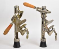 Two vintage Rapid table top or bar top corkscrews