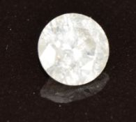 A loose round brilliant cut diamond of approximately 0.8ct