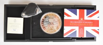 2023 The Kings Speech limited edition 707/750 silver proof 5oz coin, with certificate and case