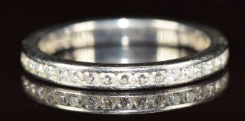 Tiffany & Co platinum eternity ring set with diamonds, 3.1g, size J