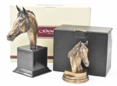 Tim Potts limited edition (of 5000) Genesis bronze coloured study of a horse's head, height 30cm,