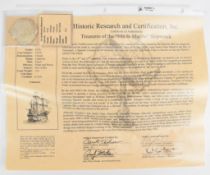Isla de Muerto Shipwreck Spain piece of eight silver coin, with certificate
