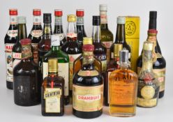 Twenty-one bottles of mixed spirits and liqueurs to include Cointreau, Captain Morgan Rum, Gordon'