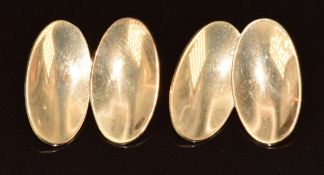 A pair of 9ct gold cufflinks, 6.8g
