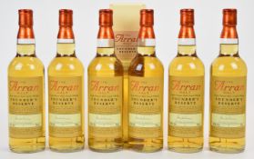 Six bottles of The Arran Malt Founder's Reserve Single Island Malt Scotch Whisky, 43% vol, 70cl,