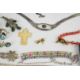A collection of jewellery including two silver bangles, curb link bracelet with heart padlock clasp, - Image 8 of 8