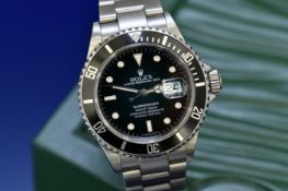 Rolex Oyster Perpetual Date Submariner gentleman's wristwatch ref. 16610 with date aperture, black