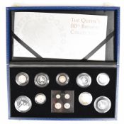 Royal Mint cased limited edition (of 8000) proof 2006 Queen's 80th Birthday collection silver coin