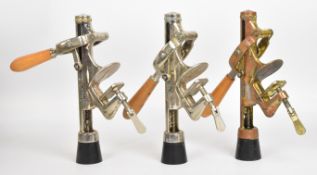 Three vintage Rapid table top or bar top corkscrews