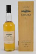 Caol Ila 15 year old Islay Single Malt Scotch Whisky, 43% vol, 70cl, in wooden presentation box.