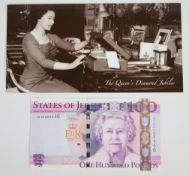 Jersey 2012 £100 banknote commemorating Queen Elizabeth II Diamond Jubilee
