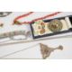 A collection of jewellery including two silver bangles, curb link bracelet with heart padlock clasp, - Image 5 of 8