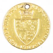 1787 George III gold guinea (drilled), 8.21g