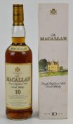 The Macallan 10 Years Old Single Highland Malt Scotch Whisky, 40% vol, 70cl, in original