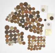 19th and early 20thC base metal and silver world coins including German States, British Guiana,