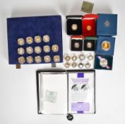 Gold and silver coins and commemoratives including 1980 Queen Elizabeth the Queen Mother Pobjoy Mint