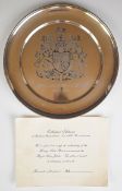Elizabeth II limited edition (713/850) hallmarked silver commemorative Silver Jubilee plate,