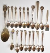 American and other silver cutlery all marked either sterling or 925, length of longest 18cm,