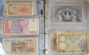 Five albums of all world banknotes, some uncirculated / mint examples including German language,