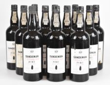 Twelve bottles of Sandeman 1982 Vintage Port, bottled 1984, 75cl. PLEASE NOTE ALL ALCOHOL &