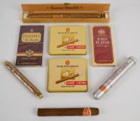 Cigars comprising single cased Claassen Churchill (19cm), Romeo u Julietta no2 in tube, King Edward,