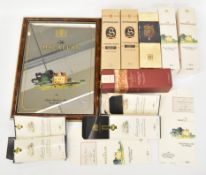 The Macallan Whisky advertising mirror, 50 x 40cm, together with a collection of empty single malt