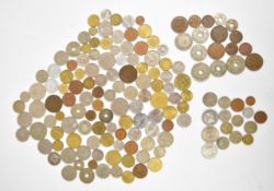 Middle East and North Africa base metal and silver coins including Palestine, Qatar & Dubai,