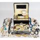 A collection of jewellery including vintage earrings, silver earrings, two silver rings, and a - Image 1 of 2