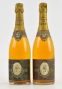 Two bottles of 1969 Louis Roederer Cristal Champagne, 75cl. PLEASE NOTE ALL ALCOHOL & TOBACCO